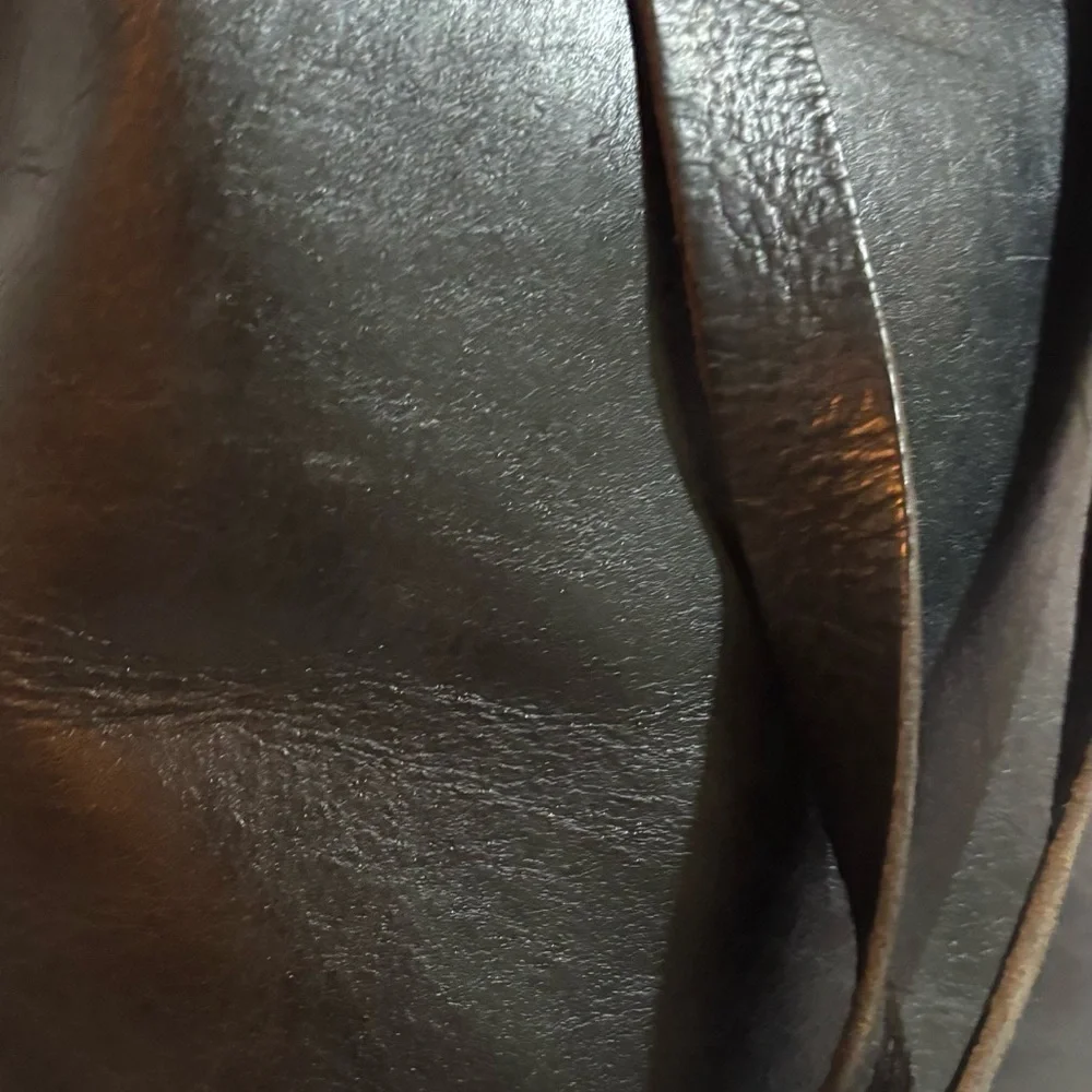 Vintage unisex Black Leather Backpack